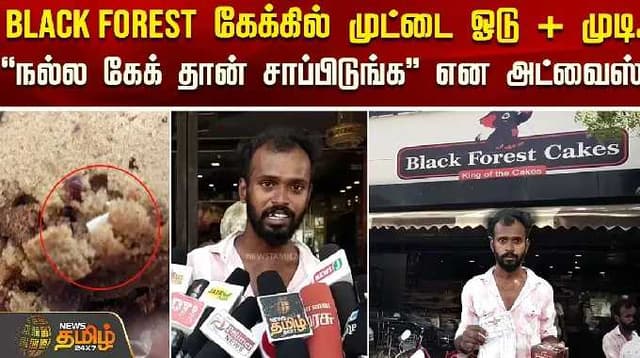 Black Forest கேக்கில் முட்டை ஓடு + முடி.. "நல்ல கேக் தான் சாப்பிடுங்க" என அட்வைஸ்..