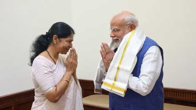 Kanimozhi visit PM