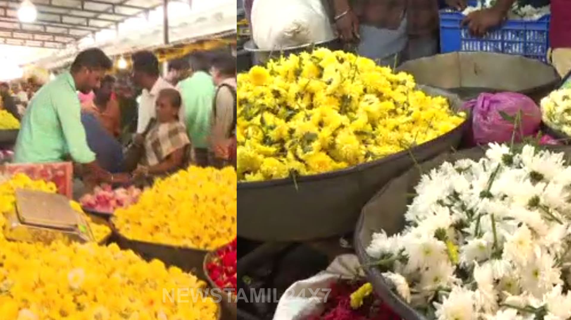 களைகட்டியுள்ள பூ வியாபாரம்