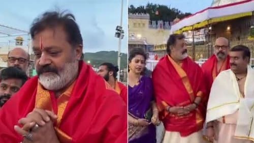 குடும்பத்துடன் ஏழுமலையானை தரிசித்த நடிகர் சுரேஷ்கோபி