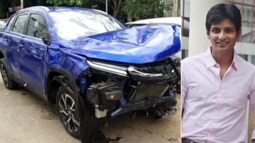 கார் விபத்தில் சிக்கியது