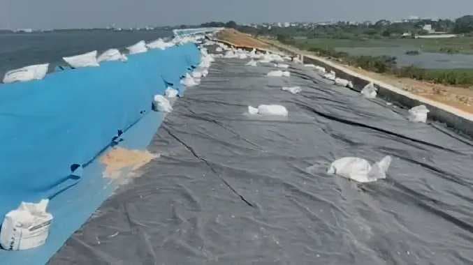 TVL Sholavaram lake damaged